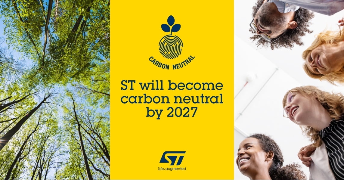 Carbon neutral. ST will become carbon neutral by 2027